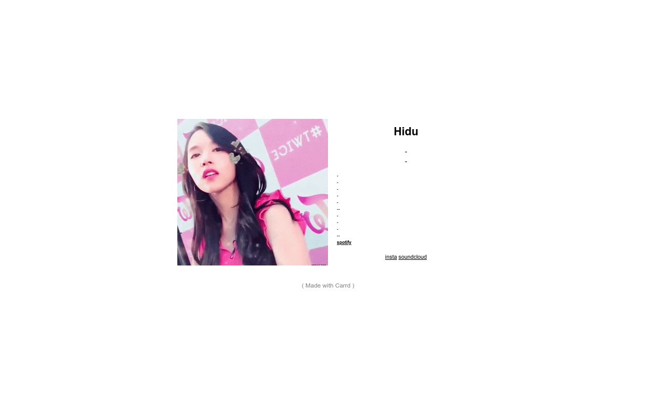 Carrd profile picture for @hoopla